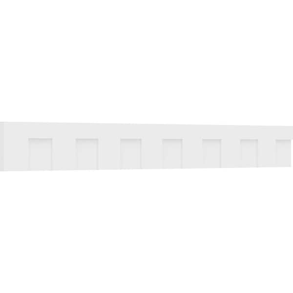 Ekena Millwork Fayetteville Architectural Grade PVC Dentil Trim w/Backplate, 9"H x 1"P x 84"L DENP09FAY01 - main